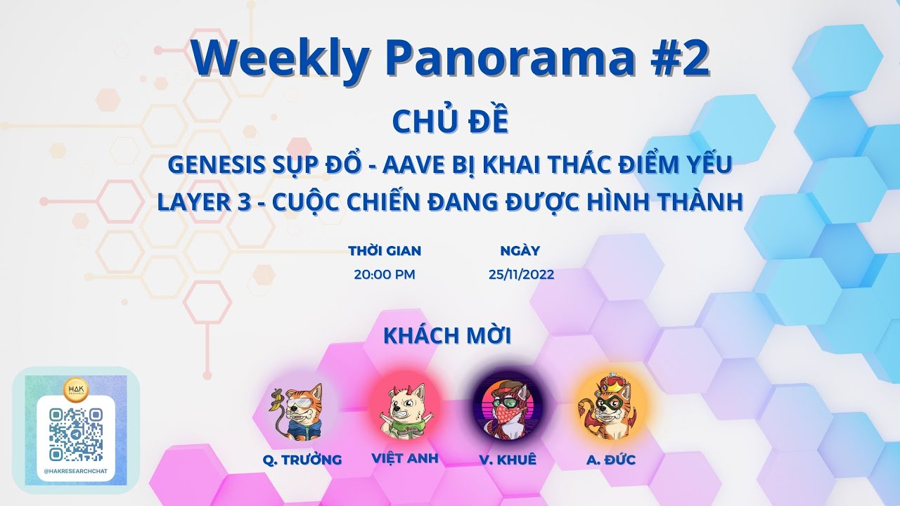 Weekly Panorama #2: Genesis Có Nguy Cơ Phá Sản, AAVE Gánh Nợ Xấu Và Cuộc Chiến L3 Dần Hình Thành