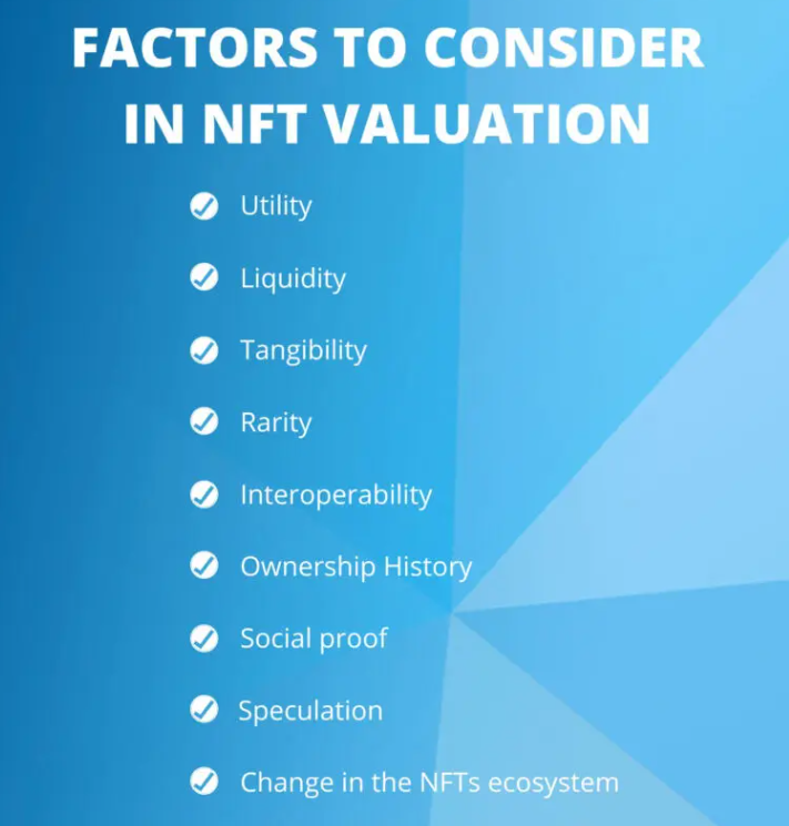 Các yếu tố xem xét để định giá NFT