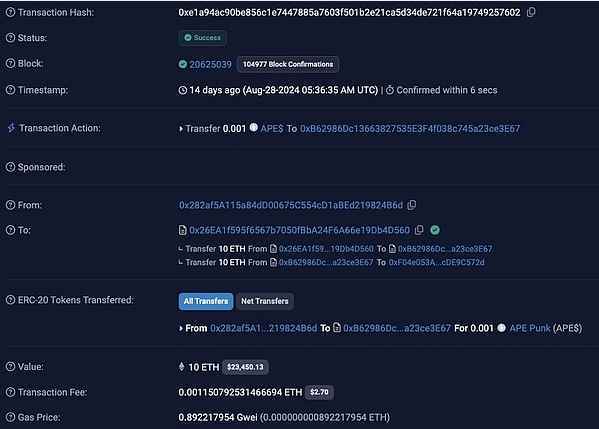 Đề nghị mua CryptoPunks của 0x282