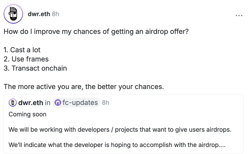 Farcaster airdrop
