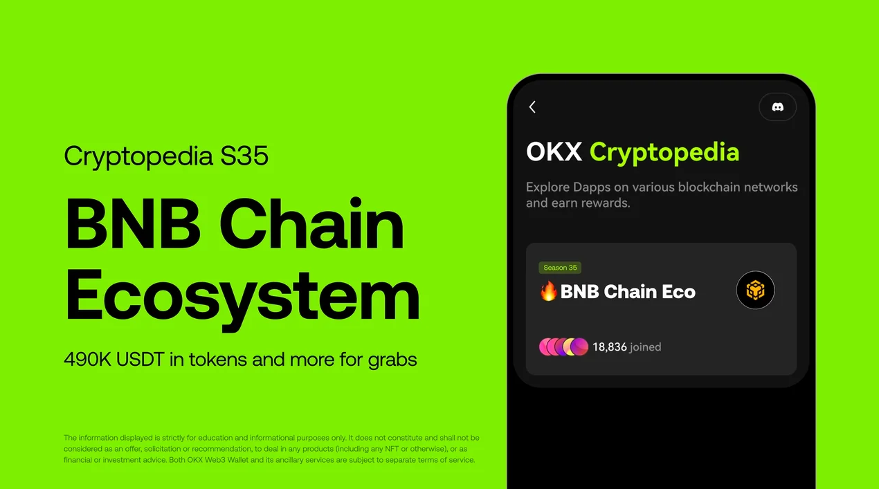 Hướng Dẫn Tham Gia OKX Cryptopedia BNB Chain Ecosystem