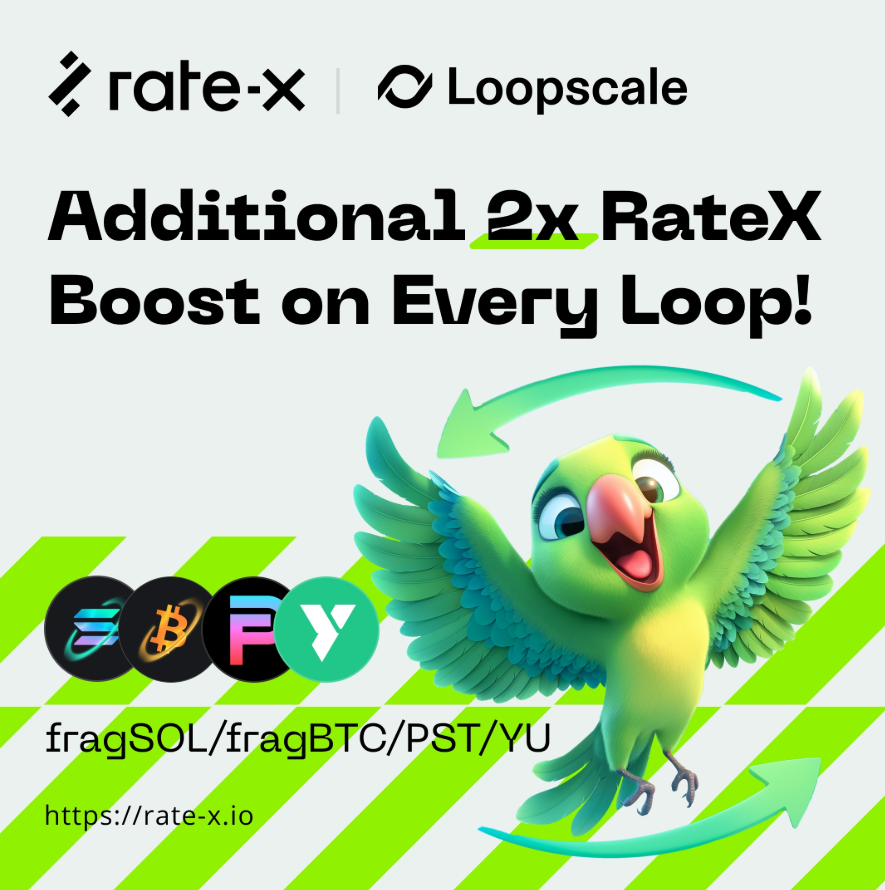 RateX Hợp Tác Với Loopscale: Nhân Đôi Điểm Thưởng Cho Người Nắm Giữ PT