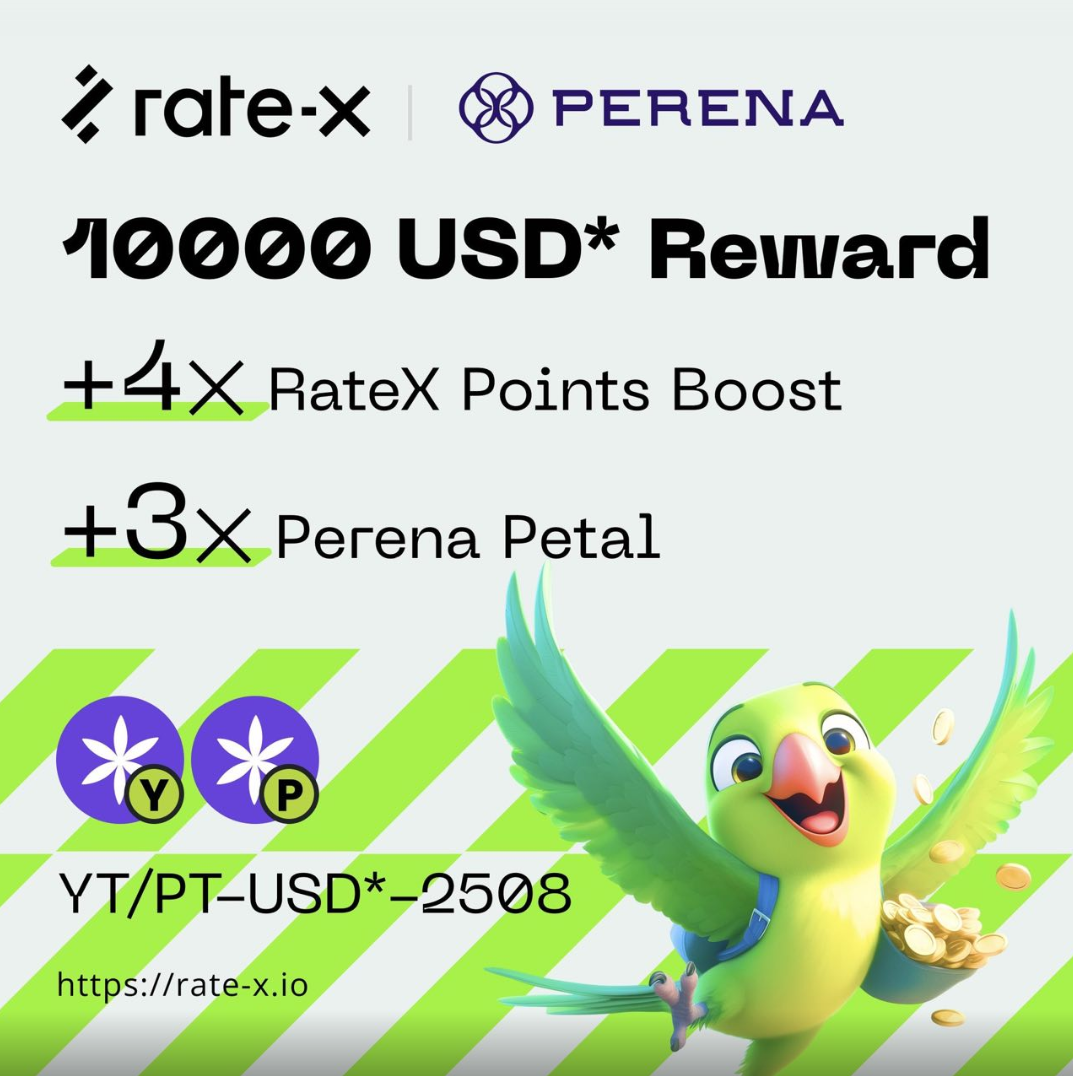 RateX Hợp Tác Perena: Ra Mắt USD*-2508 Với Nhiều Phần Thưởng Hấp Dẫn