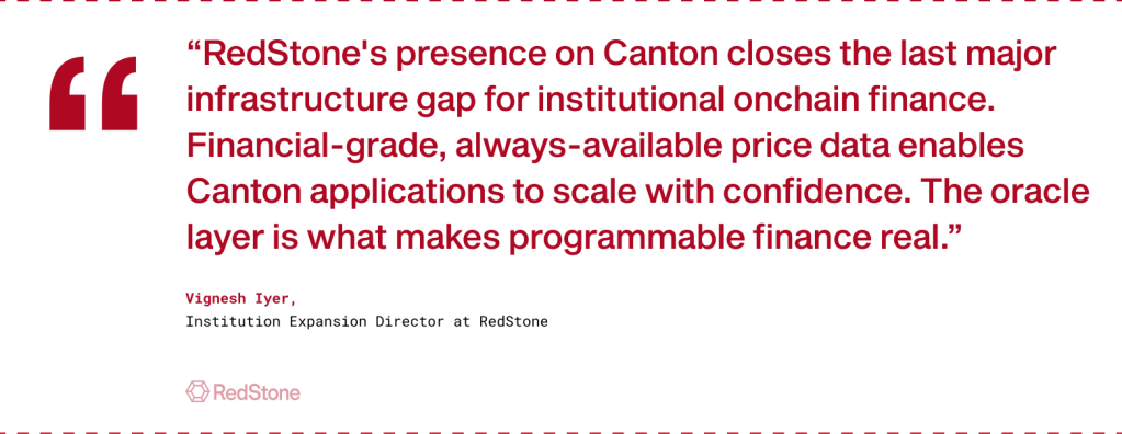 RedStone Triển Khai Oracle RWA Cấp Tổ Chức Trên Mạng Lưới Canton